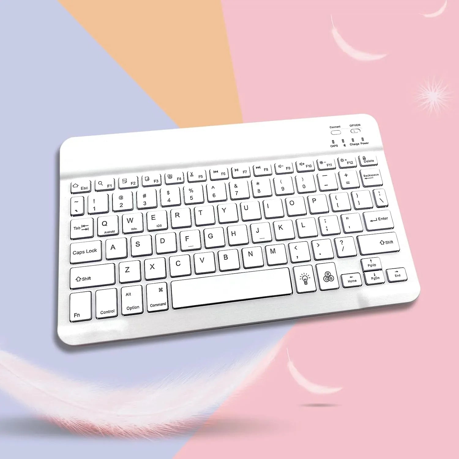 Seashot White Bluetooth Keyboard for iPad, iPhone, MacBook - Gomix Brands Outlet